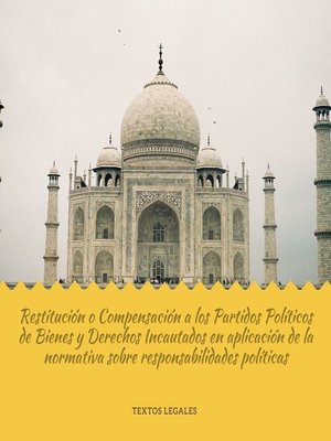 cover image of Restitución o Compensación a los Partidos Políticos de Bienes y Derechos Incautados en aplicación de la normativa sobre responsabilidades políticas